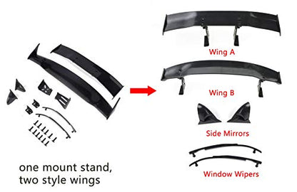 1/10 Scale RC Painted Precut Drift Racing Touring Onroad Car Body Shell Width 190mm with Wing Mirror Accessories (MT GT) - style: MT GT
