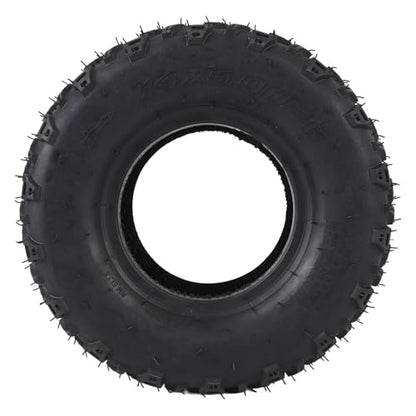 KIMISS 14x5.00-6 Tubeless Vacuum Tire for ATV, UTV & Cart, All Terrain Front Wheel with Rim, 6" Rubber Tire for Off Road Go Kart & Mini Bike