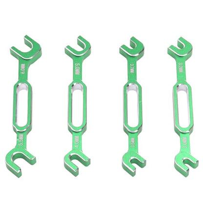 RC Turnbuckle Wrench Kit Set 3.0 3.2 3.5 3.7 4.0 5.0 5.5 6.0mm Aluminum Alloy (Green) - color: Green