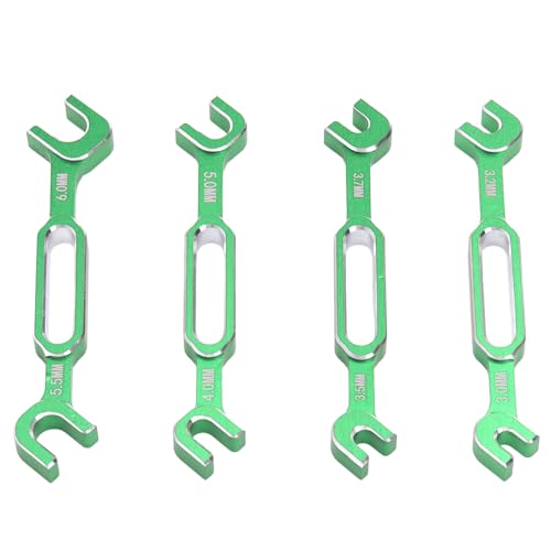 RC Turnbuckle Wrench Kit Set 3.0 3.2 3.5 3.7 4.0 5.0 5.5 6.0mm Aluminum Alloy (Green) - color: Green