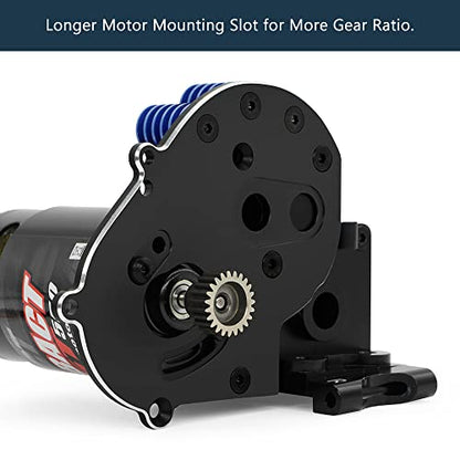 GLOBACT RC Transmission for 1/10 Slash/Stampede/Rustler 2WD, Replace 3691 | Including Aluminum Motor Plate and Arm Mounts