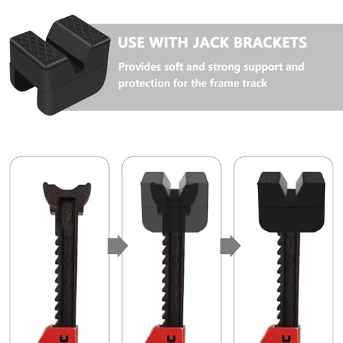 2 Ton Car Jack Stand Pads,Slotted Rubber Pinch Weld Jack Adapter for Protecting Chassis,Universal Car Accessories Cars Jack Pad for Most Truck,SUV,RV,Van (4PCS)