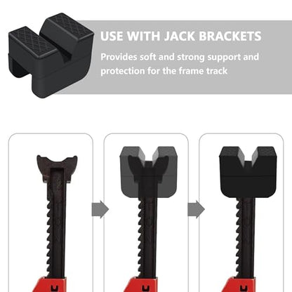 2 Ton Car Jack Stand Pads,Slotted Rubber Pinch Weld Jack Adapter for Protecting Chassis,Universal Car Accessories Cars Jack Pad for Most Truck,SUV,RV,Van (4PCS)