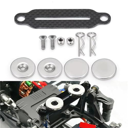 RC Cars Crawler Parts Compatible with SCX10 90028 90027 1/10 RC Crawler Car Body Shell Bracket Parts Magnetic Invisible Body Post Mount Kit