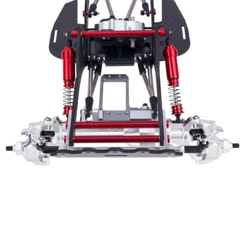 RC Performance Carbon Fiber LCG Chassis Kit with Gearbox Shock Absorber for 1/10 RC Crawler SCX10 Capra Upgrade (Full Chassis Kit) - style: Full Chassis Kit