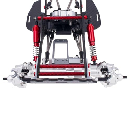 RC Performance Carbon Fiber LCG Chassis Kit with Gearbox Shock Absorber for 1/10 RC Crawler SCX10 Capra Upgrade (Full Chassis Kit) - style: Full Chassis Kit
