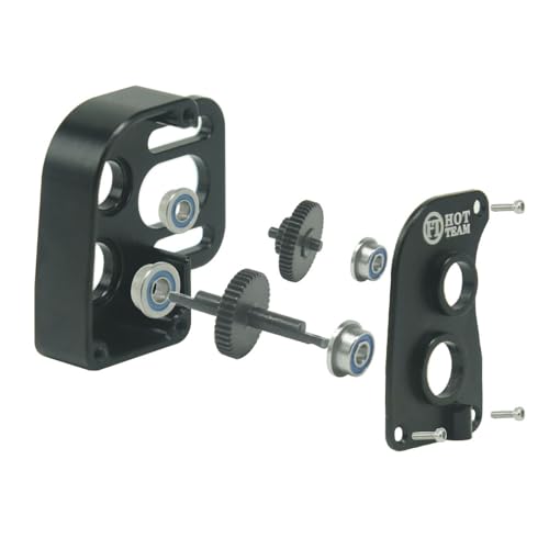 Hobby Aluminum DIY Gear Box Gearbox Transmission for SCX24 RC Parts Upgrade Parts (Black) - color: Black