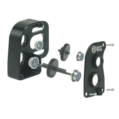 Hobby Aluminum DIY Gear Box Gearbox Transmission for SCX24 RC Parts Upgrade Parts (Black) - color: Black
