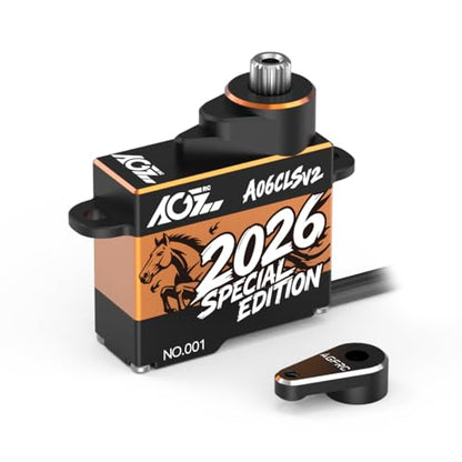 AGFRC A06CLS V2 2026 Special Edition 3.0kg RC Micro Servo | 6g Ultra-Light, 0.052Sec High Speed, Programmable, Digital Coreless Motor, Full Metal Gear, Ideal for 1/24-1/28 RC Cars - style: A06CLS V2 2026 Special Edition