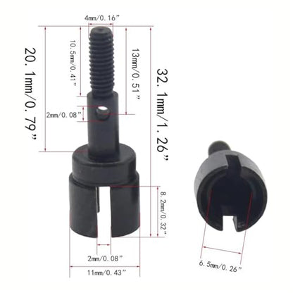 RC Car Drive Shafts Compatible with HSP 94111 94108 94170 08029 02033 1/10 RC Car Parts 4Pcs Steel Dogbone Drive Shaft & Wheel Axle Replacement
