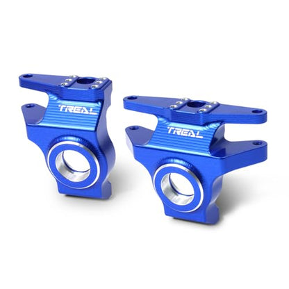Treal High-Strength 7075 Aluminum Front Knuckles (2pcs Set) CNC Machined Upgrades, Compatible with Vanquish H10 Optic RC Crawler(Blue) - color: Blue