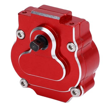 24:1 Complete Transmission Gearbox, CNC Aluminum Alloy RC Crawler Gearbox, Metal Gear Set with 24:1 Reduction Ratio for Ascent - 18 1/18 RC Car Upgrade Part (Red) - color: Red