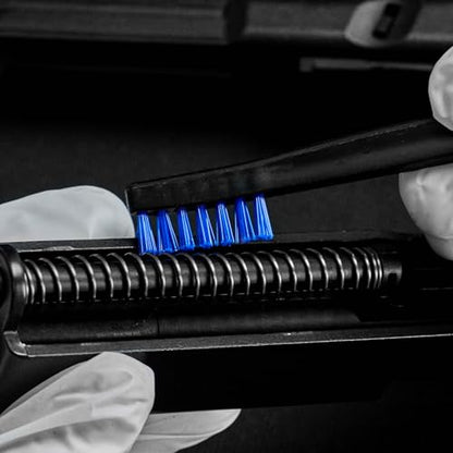 PINGMIC Gun Cleaning Brushes Set - 6 Pack Double-Ended Nylon Brushes with Plastic Handles, All-Purpose Gun Cleaning Supplies Kit (Blue) - color: Blue