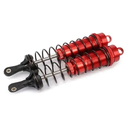 Rc Damper For Buggy Truck Crawler 1/8 2PCS Set Adjustable 140mm Aluminum Shock Absorber Damper Rc Car Upgrades Parts(Red) - color: Red