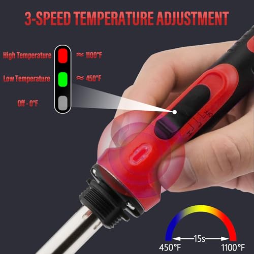 150W Plastic Welder Kit, 3-Speed Temperature Control Plastic Welding Kit, Professional Plastic Weld Tool With 70pcs Welding Rods,3Tips,Portable Plastic Repair Kit For Car Bumper,Kayak Repairs (Red) | Plastic Weld With 3 Tips, 70pcs Rods, Portable Bumper R