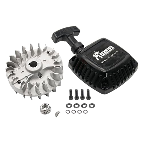 FLMLF Pull Starter (Metal Claw Centered) and Flywheel for Zenoah CY 23cc~36cc Engine for 1/5 HPI ROVAN KM Baja LT FG DBXL GoPed RedCat Rc Car Parts - style: Metal Claw