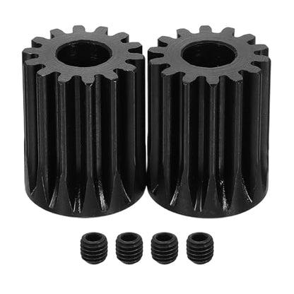 uxcell 2Pcs 1.5 Mod 14T Spur Gear 10mm Bore, 1045 Steel Pinion Gear Black Surface Treatment, 20°Pressure Angle, for Spur Rack and RC Model Car or Motor DIY - size: 1.5 Mod 14T, 10mm