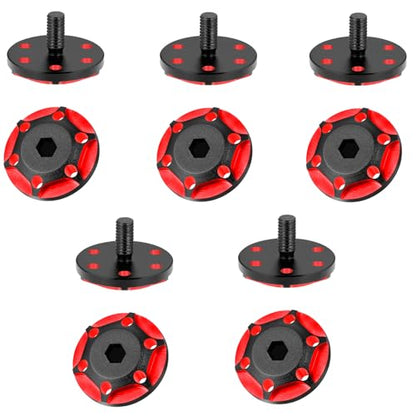Wing Mount Buttons M3 Rear Fixed Tail Wing Washer, #B Red | 2Pcs, Aluminum, For 1/10 Sakura D4 D5, RC Off Road Short Truck Buggy Racing Car - color: #B Red