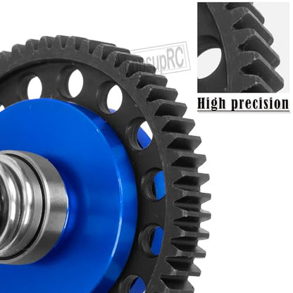 Metal Spur Gear Slipper Clutch 57T(0.8) with 3.17/5mm Pinion Gear Sets (15T/16T/17T) Upgrades Parts for 1/10 Granite/Senton/Big Rock/Vorteks 3s & 550,Kraton/Outcast 4S,1/8 Typhon 3s,Navy Blue