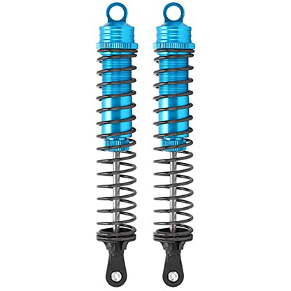 Drfeify 2PCS 144mm Oil Filled Shock Absorbers for 1/8 RC Car, Aluminum Alloy Adjustable Damper Set Fit for HSP, HPI, Axial SCX10 RC Crawler and Off Road Truck (Blue) - color: Blue