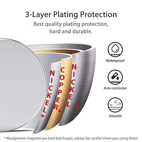 Strong Neodymium Magnets - Rare Earth, Heavy Duty, Round, Small, 0.79 x 0.12 Inch, 16 PCS - color: Silver, size: 0.79inch 16PCS