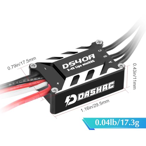 AM32 40A Waterproof Brushless ESC for TRX4M SCX24 Ascent-18 | 5V 2A BEC, AM32 Firmware, Smooth Low-Speed Control, 1/18 & 1/24 RC Crawler Upgrades