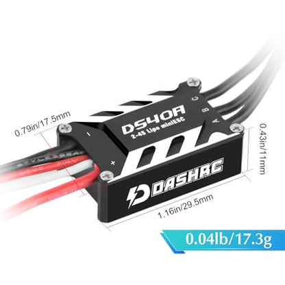 AM32 40A Waterproof Brushless ESC for TRX4M SCX24 Ascent-18 | 5V 2A BEC, AM32 Firmware, Smooth Low-Speed Control, 1/18 & 1/24 RC Crawler Upgrades