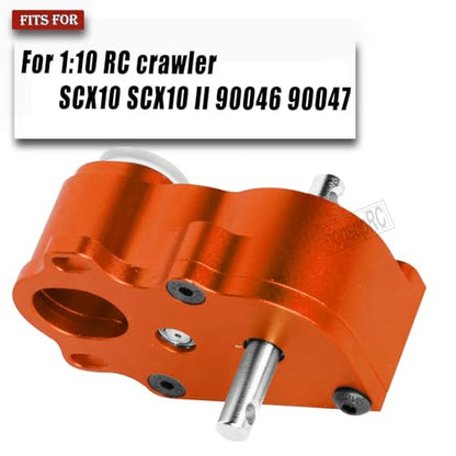 LCG Middle Transmission Gearbox Upgrades Part for 1/10 RC Crawler car SCX10 SCX10 ii 90047 Wraith,Aluminum Center Transmission Gearbox Hops up,Orange - color: Orange(parts)