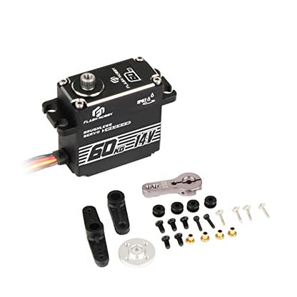 60KG Brushless Servo IP67 Waterproof Servo 14V High Torque Servo with Full Metal Gear for 1/8 1/10 RC Crawler Car Truck or Robotic Parts (270°) - style: Digital-270°