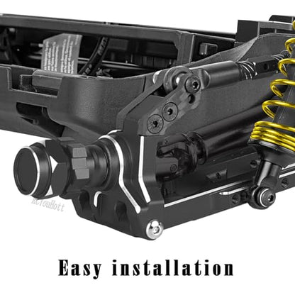 RC Upgrades Part Aluminum 17mm/12mm Wheel Hex/Nuts/Wheel Wrench for 1/8 Jato 4X4,1/10 Rustler/Slash/Stampede/Hoss 4X4 4WD VXL,Hex Hub Adapters Hops Up,Black(#9069#9086) - color: Black-(for 1/10）
