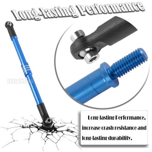 Aluminum Turnbuckles Camber Links Upgrades Part for 1/10 E-Revo 2.0 Revo Summit,8Pcs RC Alloy Adjustable Turnbuckles Hop-Up,Replace Part#5319X 5338R,Navy Blue - color: Navy Blue - (8 Links)