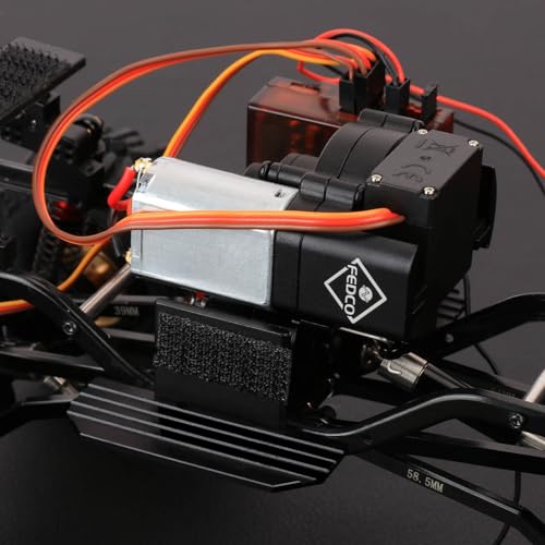 SCX24 Side Plate Rock Sliders ESC Battery Tray with Shock Mount Shock Tower ESC Mount Chassis Post SCX24 Chassis Upgrade Parts for Axial SCX24 LCG Chassis Upgrades 1/24 RC Crawler