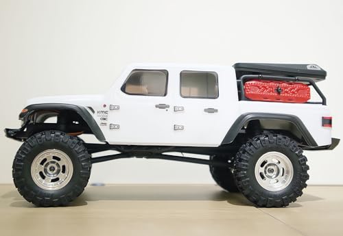 1.0 Aluminium Beadlock Wheel and Tire Set for SCX24 1/24 1/18 RC Crawler FK1002 (Silver) - color: Silver