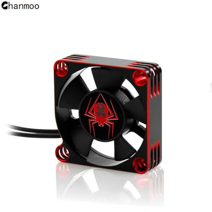 RC Car Metal Motor Cooling Fan 25mm 30mm 35mm 40mm 50mm RC Heatsink 28000RPM ESC Cooling Fans Red-Black Fit for 1/8 1/10 1/12 Scale RC Car 540 550 Brushless OR Brushed Motors (30mm) - size: 30mm