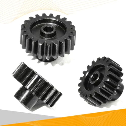 3PCS 32P Pinion Gear #45 Hardened Steel 3.175mm - 19T 20T 21T 0.8M Motor Pinion Gear Set for 1/10 RC Car, Compatible with Traxxas Arrma Tamiya Losi Brushless Brushed Motor Upgrade Parts - size: 19 20 21T