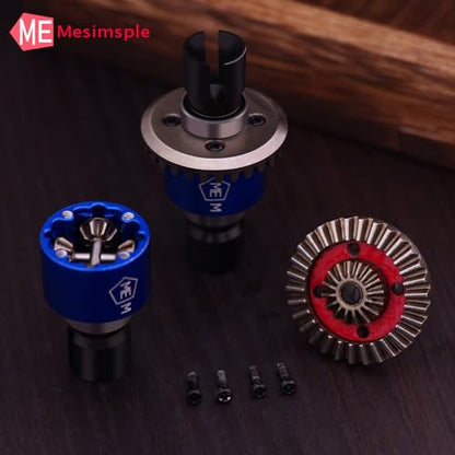 2PCS Alum H16BM Front Rear Differential Diff Gear for 1/16 H16BM H16207 16208 16209 16210 H16 1/14 14301 14302 14209 14210 H14BM Series Upgrades Part Blue - color: Blue