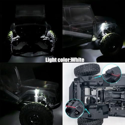 RCLIONS RC LED Light Kit Chassis Body Lamp for VP VS4-10 Phoenix 1:10th RC Crawler Car Upgrades Parts