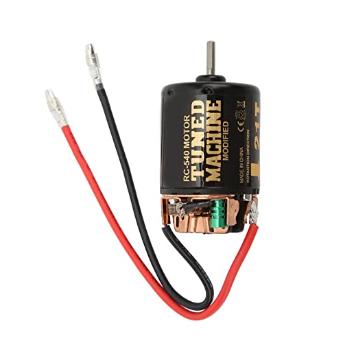 540 Brushed Motor Iron Copper 21T RC 540 Motor with External Carbon Brush Two Way Bearing for 1 10 RC Car for Axial SCX10 90046 Drift and Sport Use