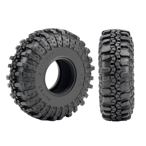 DJX 4PCS 2.2 Inch 137mm Tall Crawler Tires Super Soft Sticky Rubber Tires with Foam Instert for Axial SCX6 SCX10 TRX4 FMS LOSI Redcat Etc 1/6 1/8 1/10 Crawler Car