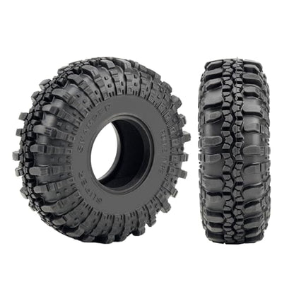 DJX 4PCS 2.2 Inch 137mm Tall Crawler Tires Super Soft Sticky Rubber Tires with Foam Instert for Axial SCX6 SCX10 TRX4 FMS LOSI Redcat Etc 1/6 1/8 1/10 Crawler Car