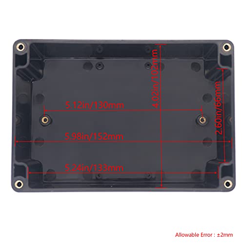 Project Box IP65 Waterproof Junction Box ABS Plastic Electrical Boxes DIY Electronic Project Case Power Enclosure 7.87x4.72x4.45 inch (200 x 120 x113 mm) - color: Black, size: 7.87"x4.72"x4.45"