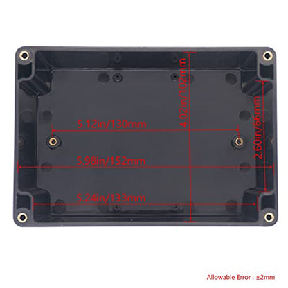 Project Box IP65 Waterproof Junction Box ABS Plastic Electrical Boxes DIY Electronic Project Case Power Enclosure 7.87x4.72x4.45 inch (200 x 120 x113 mm) - color: Black, size: 7.87"x4.72"x4.45"