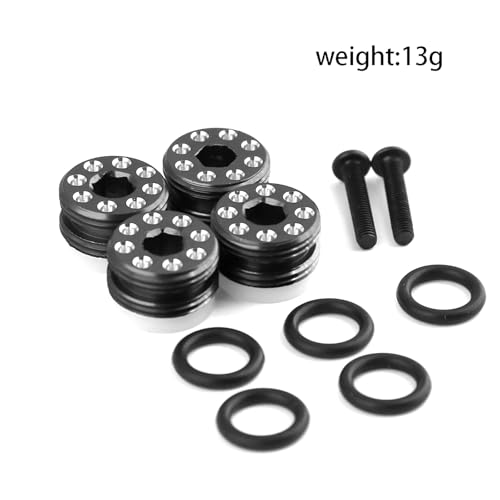 Aluminum Front Steering Knuckles Blocks for ARRMA 6S 1/8 Mojave | TYHPON Infraction FIRETEAM Felony BLX 6S 1/7 4WD, RC Caster Blocks C-Hubs w/Bearings,Hub Carriers Parts AR330187 - color: Black, size: Front Steering Knuckles(Thin)