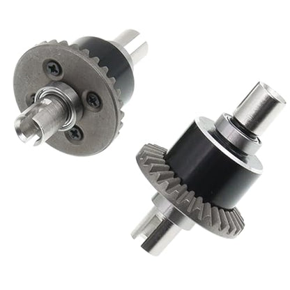 2PCS Metal Front and Rear Differential Gear Diff Gear Set Compatible with WLtoys 1/14 144010 144001 144002 1/12 124016 124017 124018 124019 RC Car Upgrade Parts