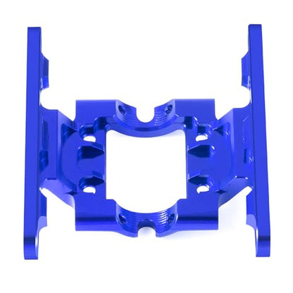 FCX18 Aluminum Center Frame Brace Transmission Skid Plate Mount | RC Car Gearbox Mount Compatible with FMS FCX18 LC80 1/18 RC Crawler Car Upgrades (Blue) - color: Blue