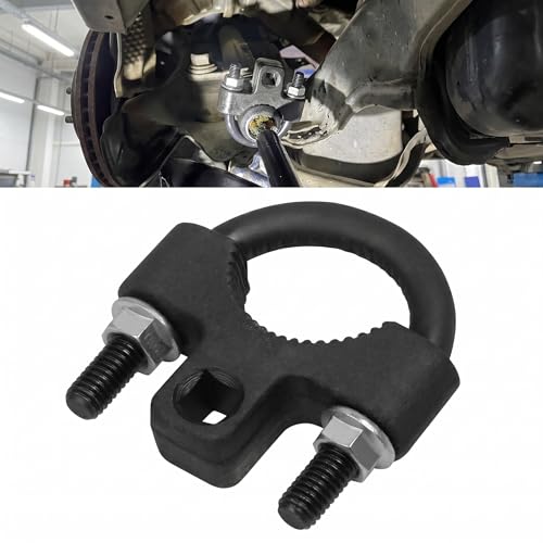 Car Inner Tie Rod Installation Wrench, Alloy Steel Steering Linkage Removal Tool, U-shaped Serrated Anti-slip Tie Rod Wrench, Universal Repair Tool for Cars Trucks SUVs (Black)