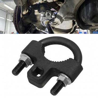 Car Inner Tie Rod Installation Wrench, Alloy Steel Steering Linkage Removal Tool, U-shaped Serrated Anti-slip Tie Rod Wrench, Universal Repair Tool for Cars Trucks SUVs (Black)