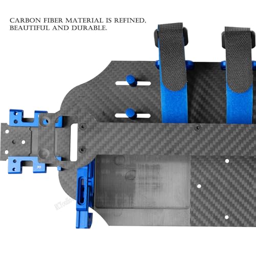 RC Upgrades Part Chassis Protect Armor Skid Plate Guard for 1/10 F0rd F15O Rapt0r R(101076-4),Carbon Fibre hassis Protect Armor Hops Up,Navy Blue - color: Navy Blue-(upgrades）