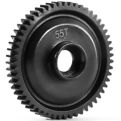 48P 55T Hardened Steel Spur Gear for TRAXXAS 1/16 E-Revo VXL, Summit, Slash, Mini E-Revo & Mini Slash - High Precision & Durable Upgrade (45# Steel) - size: 55T