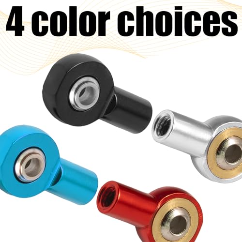 10PCS M2.5 Tie Rod End Ball Joint Aluminum Ball Head Holder Steering Linkage 13mm Upgrade Parts Compatible with HSP Tamiya Mini 4WD, RC Truck Crawler Car/Robot/Boat/Airplane Models, Blue - color: Blue
